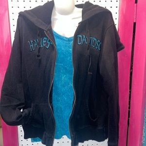 Harley Davidson zip up hoodie and long sleeve shirt